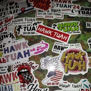 40 Piece "HAWK TUAH: spit on that thang" Sticker Lot
